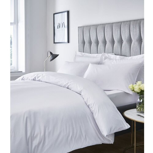 Catherine Lansfield Bela posteljnina 135x200 cm Satin Stripe - Catherine Lansfield Cene