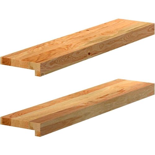  Okenske police 2 kosa svetlo rjava 70x15x2 cm trdna hrastovina Cene