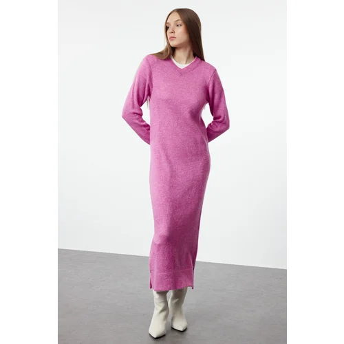 Trendyol Pink Soft Textured Knitwear Dress