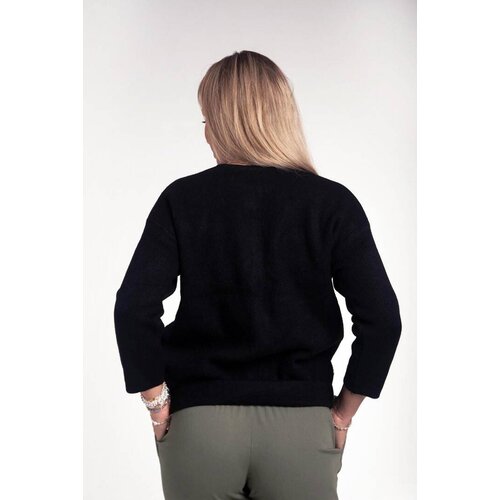 MINORITY Black soft sweater with zipper closure Cene
