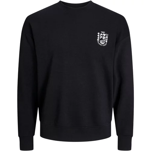 Jack & Jones Sweater majica 'DIRK' crna / bijela