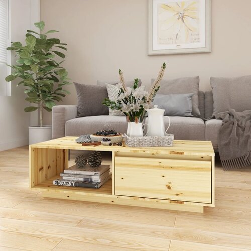 VidaXL Klubska mizica 110x50x33,5 cm trden les jelke Slike