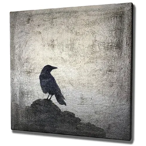 Vega zidna slika na platnu black bird, 45 x 45 cm