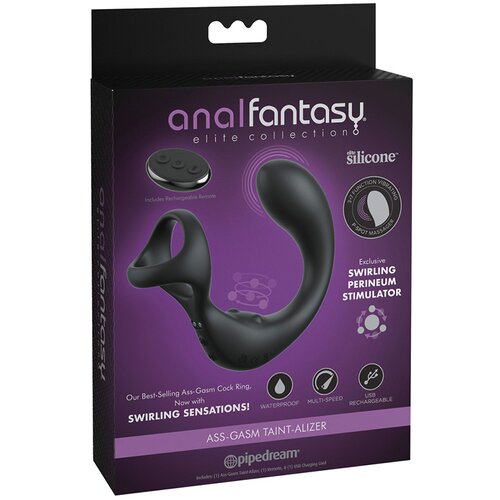  Masažer prostate Ass Gasm Taint Alizer, 14cm, Crni Slike
