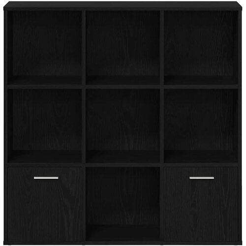  Ormar za knjige crni hrast 98x29x97 5 cm inženjerski drvo - Crni hrast Slike