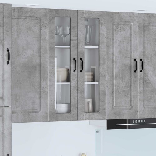  Zidni stakleni ormarić PORTO Betonski sivi 60 x 31 x 100 cm Cene
