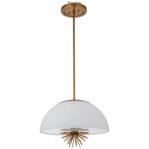  Quoizel STARING-3P-DG-OPAL-Luster na &amp;scaron;ipci STARING 3xE14/40W/230V pr.45,7cm zlatna Slike