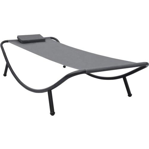 VidaXL Vrtni ležalnik siv 200x90 cm iz jekla, (20662502) Slike