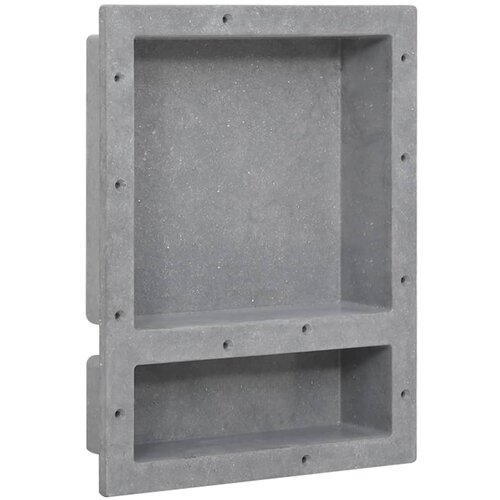  Ni&amp;scaron;a za tu&amp;scaron; s 2 odjeljka mat siva 41 x 51 x 10 cm Slike