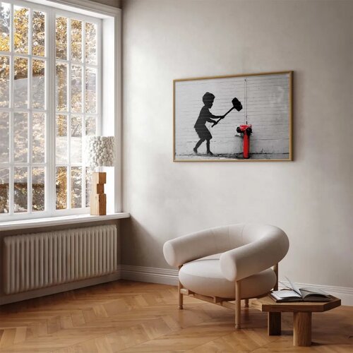  Plakat - Destroy the Fire Hydrant 90x60 Zlatni okvir Slike