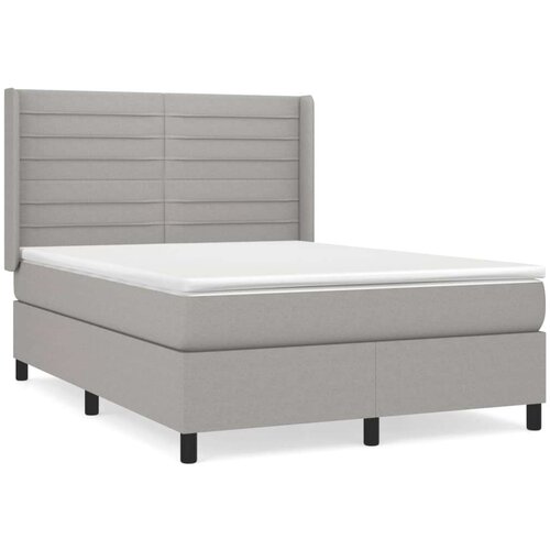  Box spring s madracem svjetlosivi 140x200 cm od tkanine Slike