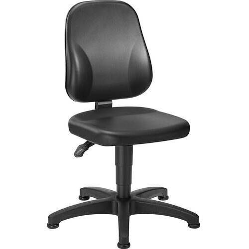 eurokraft basic Vrtljiv delovni stol, umetno usnje, s talnimi drsniki, 440 - 620 mm Cene