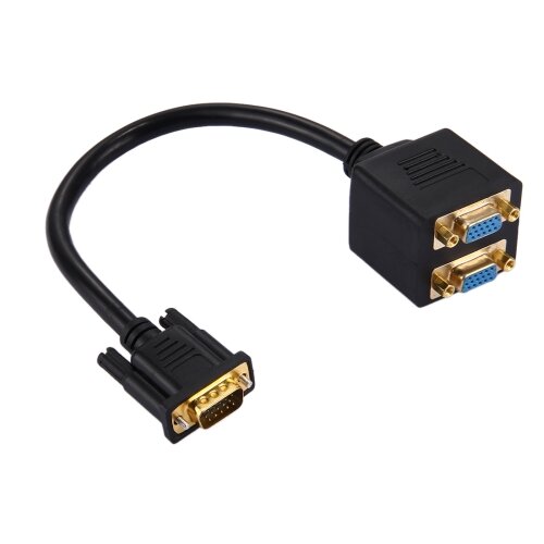 Kettz VGA spliter 1-IN mu&amp;scaron;ki na 2-OUT ženska VS-K02 Slike