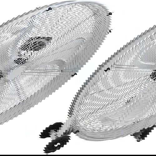vidaXL Ventilacijski stroj s kotačima 3 brzine Srebrni Φ77 cm Cijene
