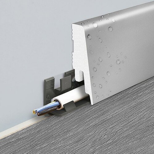 LOGOCLIC Podna kutna lajsna (2,4 m x 18 mm x 58 mm, Ravni oblik) Slike