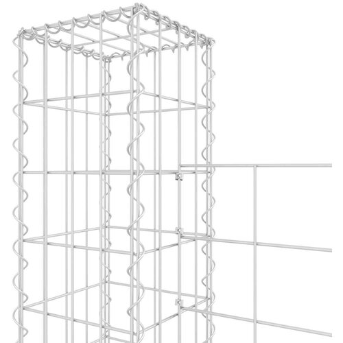  Gabionska košara u-oblika s 8 stupova 860x20x150 cm željezna Cene