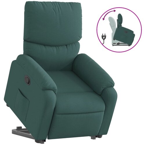 Maison Chic Naslanjač - Relax naslanjač s funkcijo vstajanja temno zeleno blago, (22040321) Cene