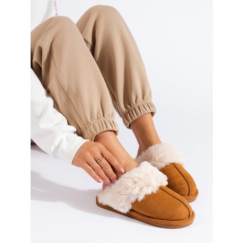SHELOVET Women's camel slippers Cene