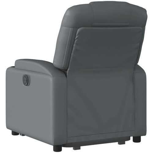  Naslonjač na podizanje od umjetne kože siva Slike