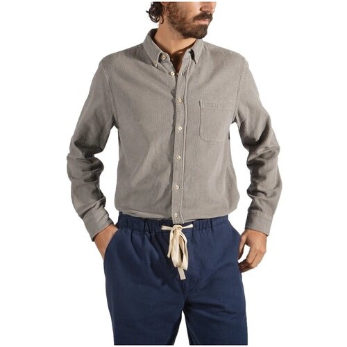 Portuguese Flannel Srajce z dolgimi rokavi Lobo Shirt - Grey Siva Slike