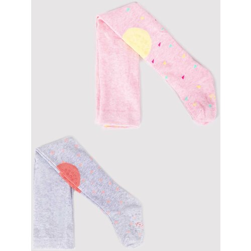 Yoclub kids's 2Pack girl's tights with abs RAB-0025G-AA0A-005 Slike