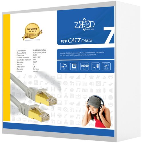 Zed Electronic Mrežni FTP kabel, CAT7, dužina 15.0 metara - FTP7/15 Cene