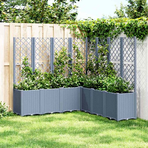  Vrtna sadilica s re&scaron;etkom plava siva 160 x 160 x 140 cm PP Cijene