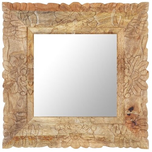 vidaXL Ogledalo 50x50 cm trden mangov les Cene