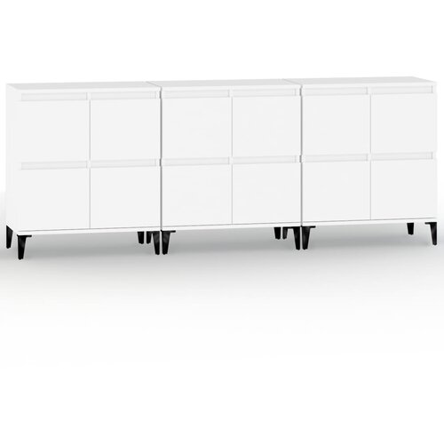 Maison Chic Komoda - Predalnik 3 kosa bela 60x35x70 cm inženirski les, (21719930) Slike