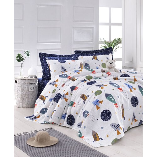  Spacex - dark blue dark bluewhitegreengrey single pique set Cene