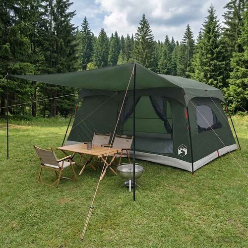  Obiteljski šator s krovom Maslinasto zelena 500 x 400 x 230 cm Cene