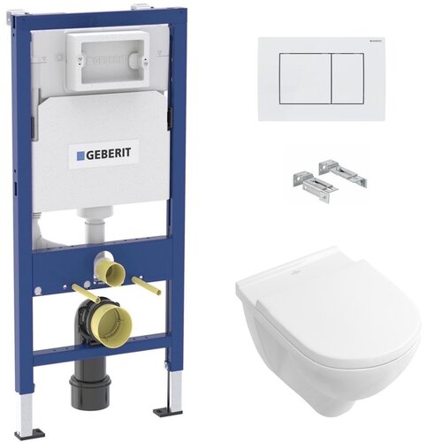 Villeroy Boch SIKOGEDVBOND30W wc &amp;scaron;koljka s kompletom geberit duofix 458.103.00.1 Delta30 Slike