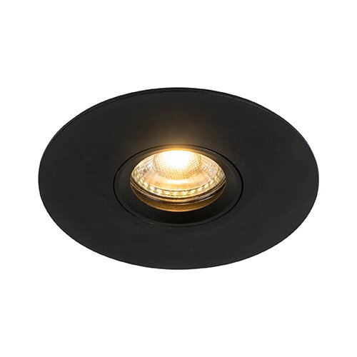 QAZQA Smart inbouwspot zwart incl Wifi GU10 50mm - Buco Cene