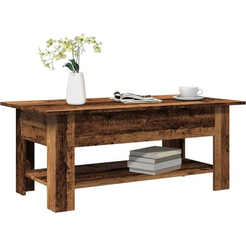 VidaXL Stolić za kavu boja staro drvo 102x55x42 cm konstruirano drvo Slike