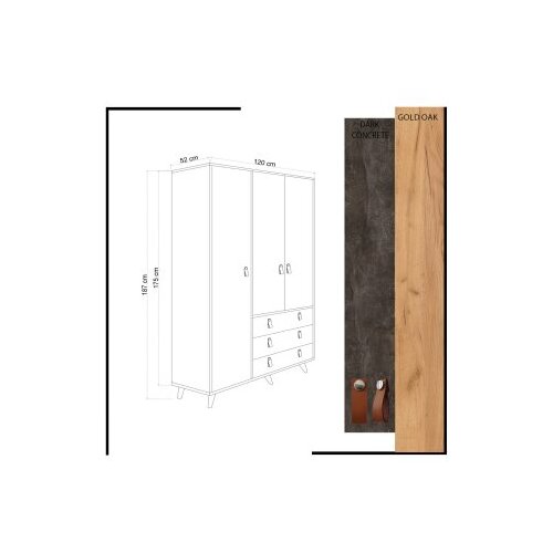 Woody Fashion hanah home ormar chunky Slike