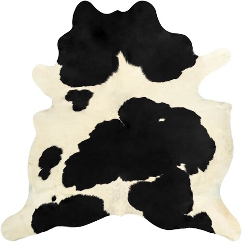 Maison Chic Preproga, Rug iz prave goveje kože črna in bela 180x220 cm, (22121644) Cene