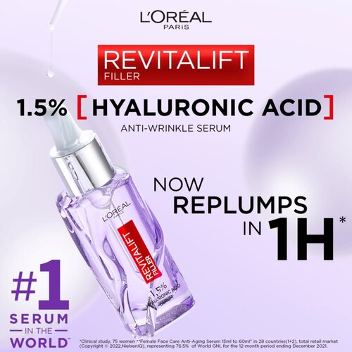 L&amp;acute;Or&amp;eacute;al Paris Revitalift Filler HA 1,5% učvrstitvena krema s hialuronsko kislino 30 ml za ženske Slike