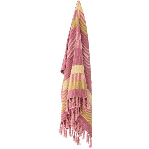 Bloomingville Rumena/rožnata odeja iz recikliranega bombaža 130x160 cm Isnel &amp;ndash; Slike