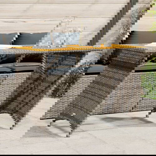 vidaXL Vrtni stol s drvenom pločom sivi 110 x 68 x 70 cm od poliratana Cijene