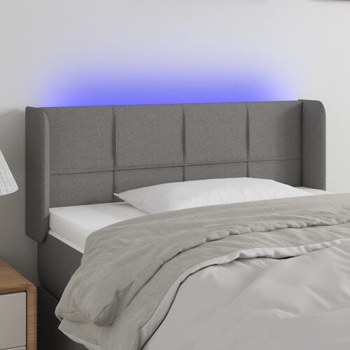  LED uzglavlje tamnosiv 93x16x78/88 cm od tkanine Cijene