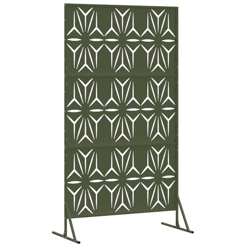  Zaslon za privatnost 100 x 50 x 180 cm Čelik Maslinastozelena Slike