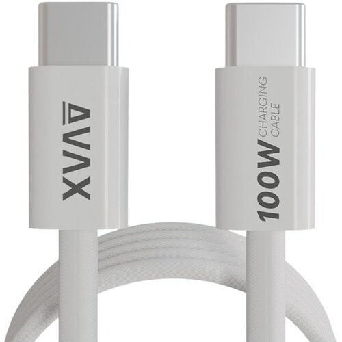 Avax Kabl CB610W Magnety / USB-C to USB-C / 100W / 1.5m braided / White Slike