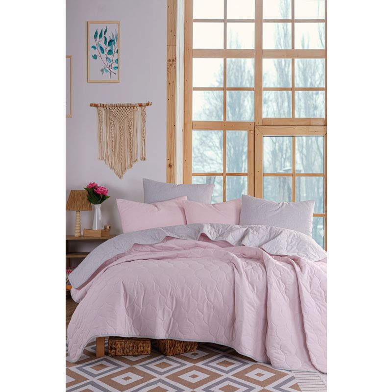 Alpina Solid - Powder, Grey PowderGrey King Quilted Bedspread Set (FR) Cene