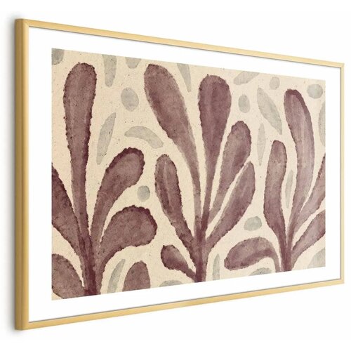  Plakat Leaves and Spots - large trembling shapes inspired by Matisse 42x29.7 Zlatni okvir s margom Cijene