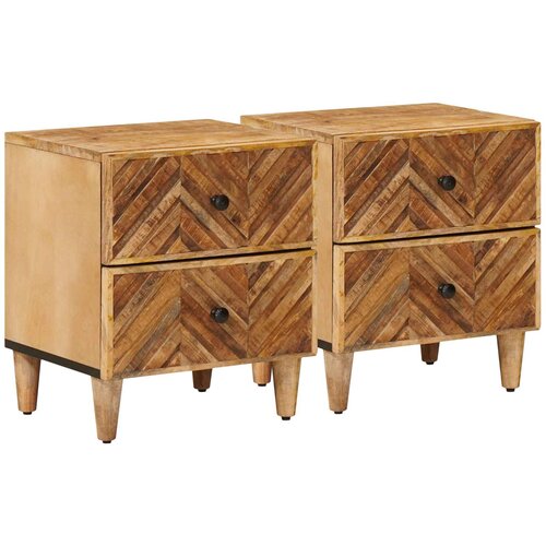 VidaXL Noćni ormarić 2 kom. Smeđa 40 x 33 5 x 46 cm Čvrsto drvo manga - 2 Slike