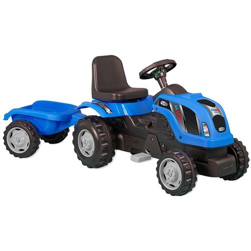 MicroMax Toys MMX Traktor na pedale sa prikolicom na akumulator Plavi Cene