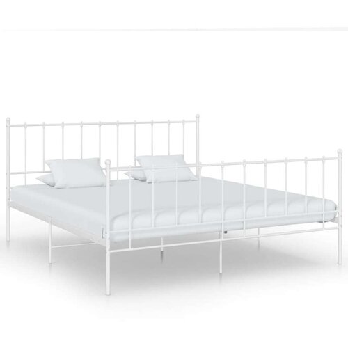 Za krevet bijeli metalni 180 x 200 cm Slike