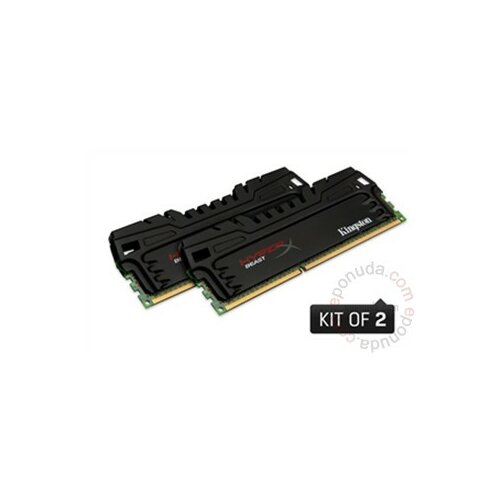 Kingston 2 x 4GB DDR3 HyperX Beast, PC2400, HX324C11T3K2/8 ram memorija Slike