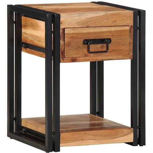  Noćni ormar 2 pcs Smeđa 40 x 35 x 50 cm Čvrsto drvo akacije Cene