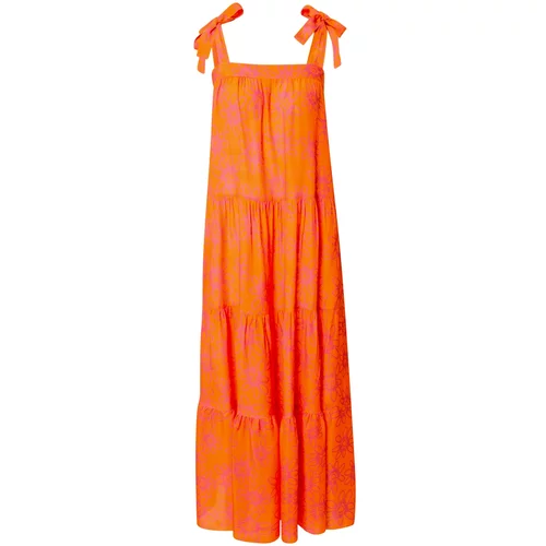 FRNCH PARIS Poletna obleka 'Rawen' oranžna / eozin